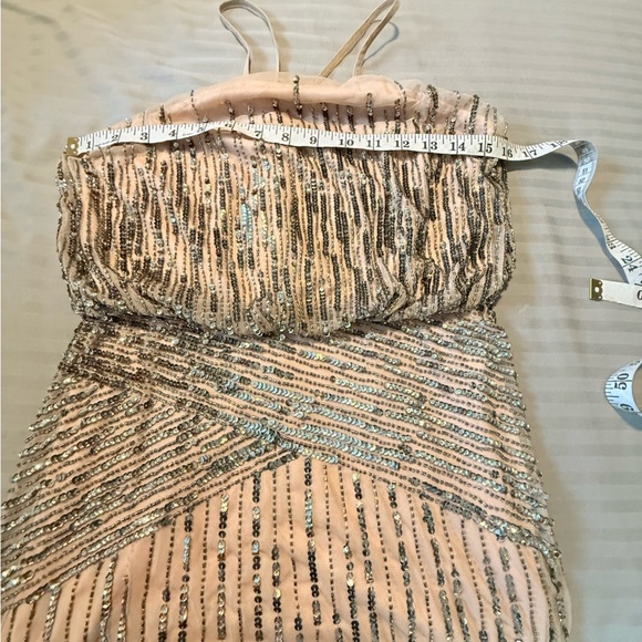 Source Unknown Champagne Beaded Prom Dress - Picture 7 of 9